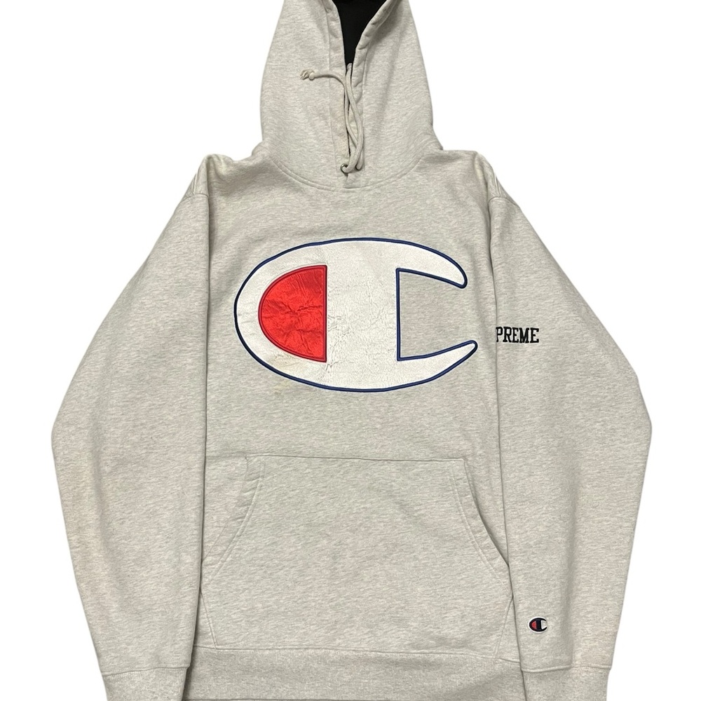 Supreme Champion Gray Hoodie with Logo